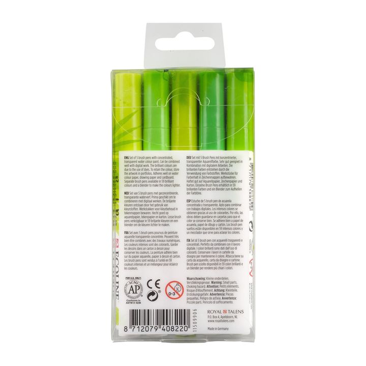 Aquarellstifte Ecoline Brush Pen Green | 5er Set — Bild 7