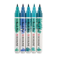 Aquarellstifte Ecoline Brush Pen Green Blue | 5er Set — Bild 8