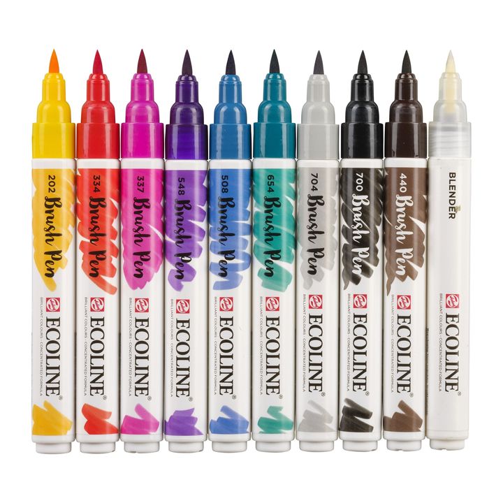 Aquarellstifte Ecoline Brush Pen Hand Lettering | 10er Set — Bild 8