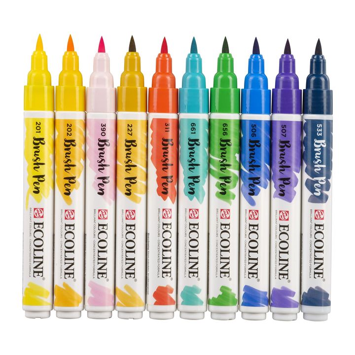 Aquarellstifte Ecoline Brush Pen Illustrator | 10er Set — Bild 8