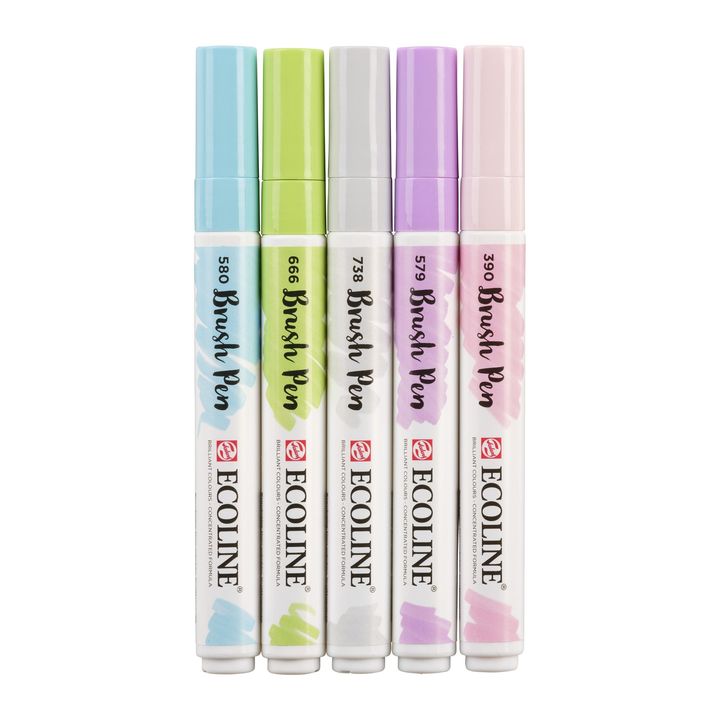 Aquarellstifte Ecoline Brush Pen Pastel | 5er Set — Bild 1