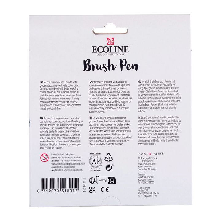 Aquarellstifte ECOLINE BRUSH PEN pastell 10 Stück — Bild 10