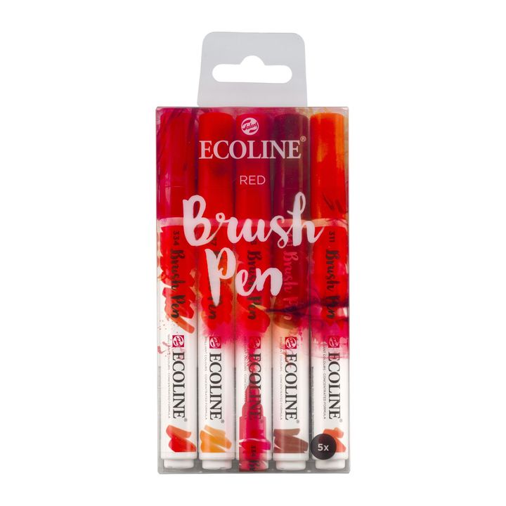 Aquarellstifte Ecoline Brush Pen Red | 5er Set — Bild 6