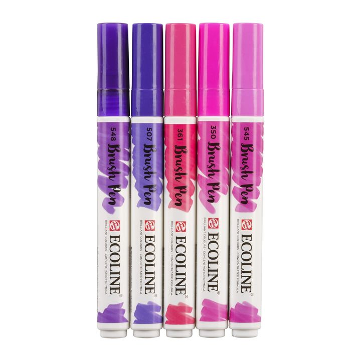 Aquarellstifte Ecoline Brush Pen Violet | 5er Set — Bild 10