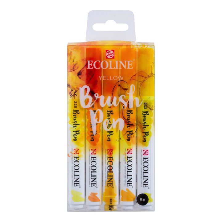 Aquarellstifte Ecoline Brush Pen Yellow | 5er Set — Bild 6