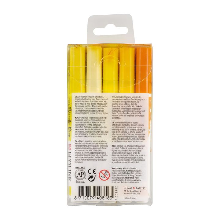 Aquarellstifte Ecoline Brush Pen Yellow | 5er Set — Bild 7