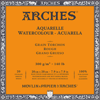 ARCHES Aquarellblock Rough Naturweiß 300 g/m² 10 – 31 cm - 20 Blatt