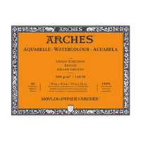 ARCHES Aquarellblock Rough Naturweiß 300 g/m² 10 – 31 cm - 20 Blatt