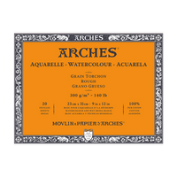 ARCHES Aquarellblock Rough Naturweiß 300 g/m² 10 – 31 cm - 20 Blatt