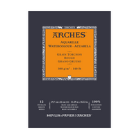 ARCHES Aquarelle Aquarellblock rau naturweiß 300 g/m² – 12 Blatt
