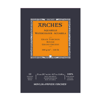 ARCHES Aquarelle Aquarellblock rau naturweiß 300 g/m² – 12 Blatt