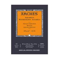 ARCHES Aquarelle Aquarellblock rau naturweiß 300 g/m² – 12 Blatt
