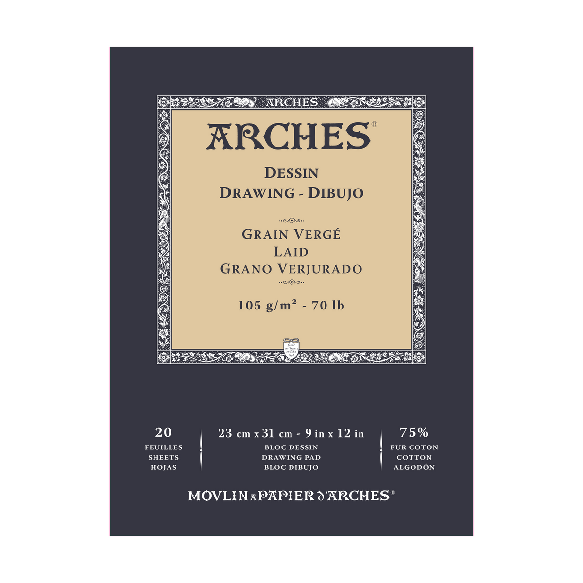 ARCHES Skizzenblock Sketch 105 g/m² 23 x 26 cm - 20 Blatt
