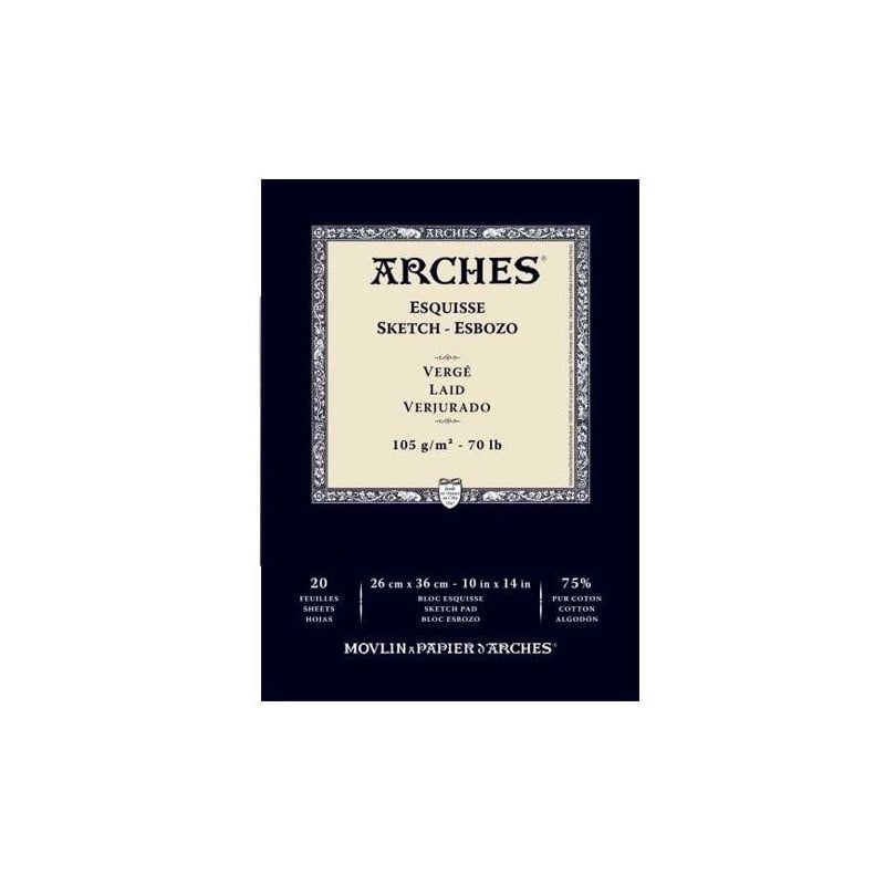 ARCHES Skizzenblock Sketch 105 g/m² 23 x 26 cm - 20 Blatt