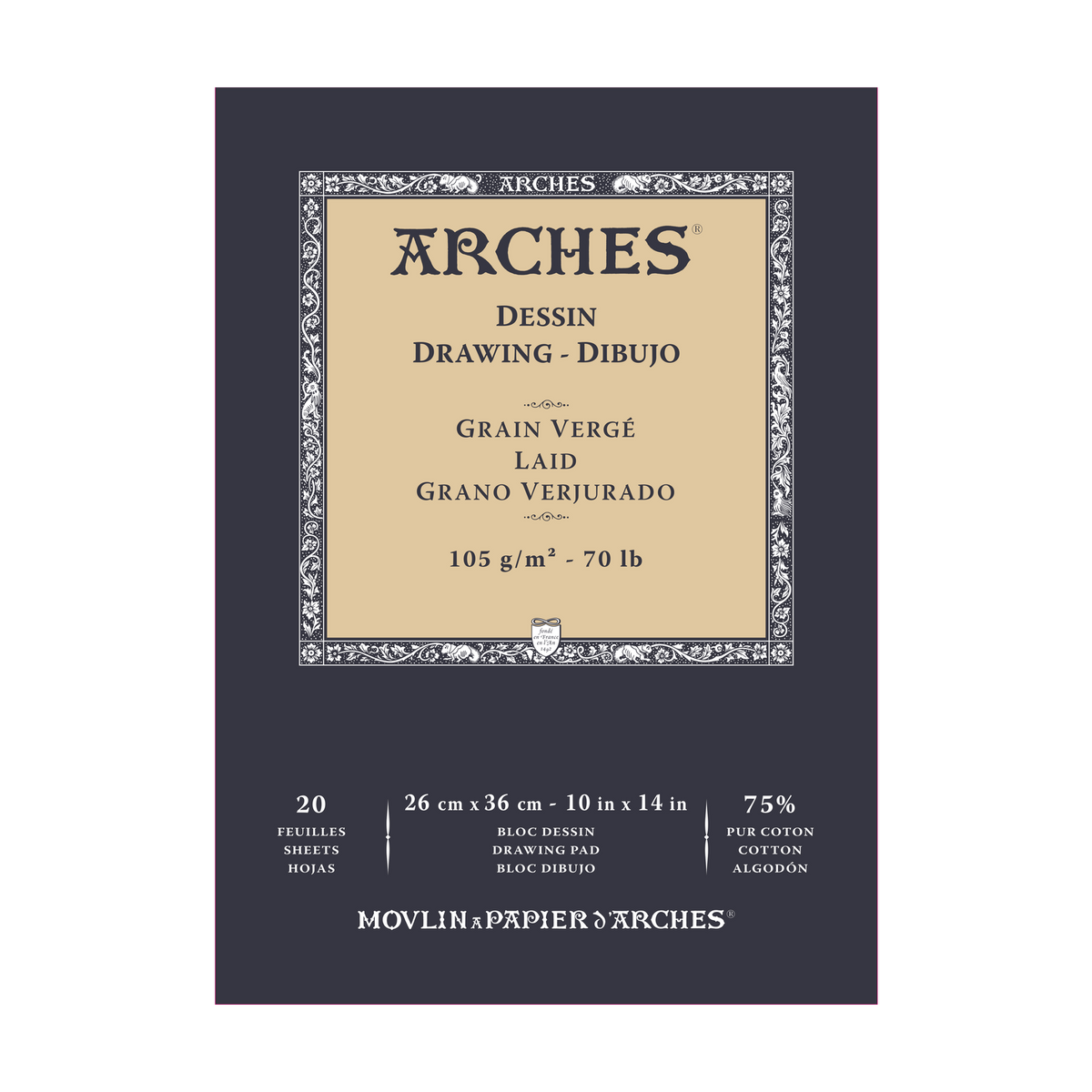 ARCHES Skizzenblock Sketch 105 g/m² 23 x 26 cm - 20 Blatt