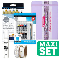 Art Journal Malerei Set 21 x 14,8 cm - Aquarell - Pastell Lila — Bild 1