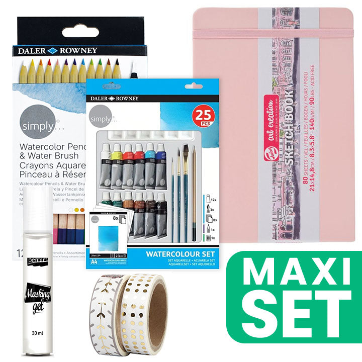 Art Journal Malerei Set 21 x 14,8 cm - Aquarell - Pastellrosa — Bild 1