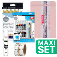 Art Journal Malerei Set 21 x 14,8 cm - Aquarell - Pastellrosa — Bild 1