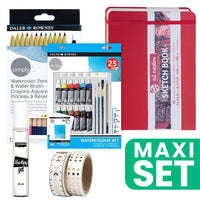 Art Journal Malerei Set 21 x 14,8 cm - Aquarell - Rot — Bild 2