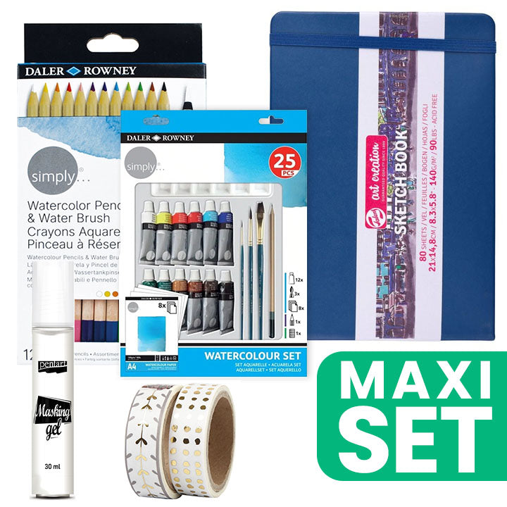 Art Journal Malerei Set - Aquarell - Marineblau — Bild 1