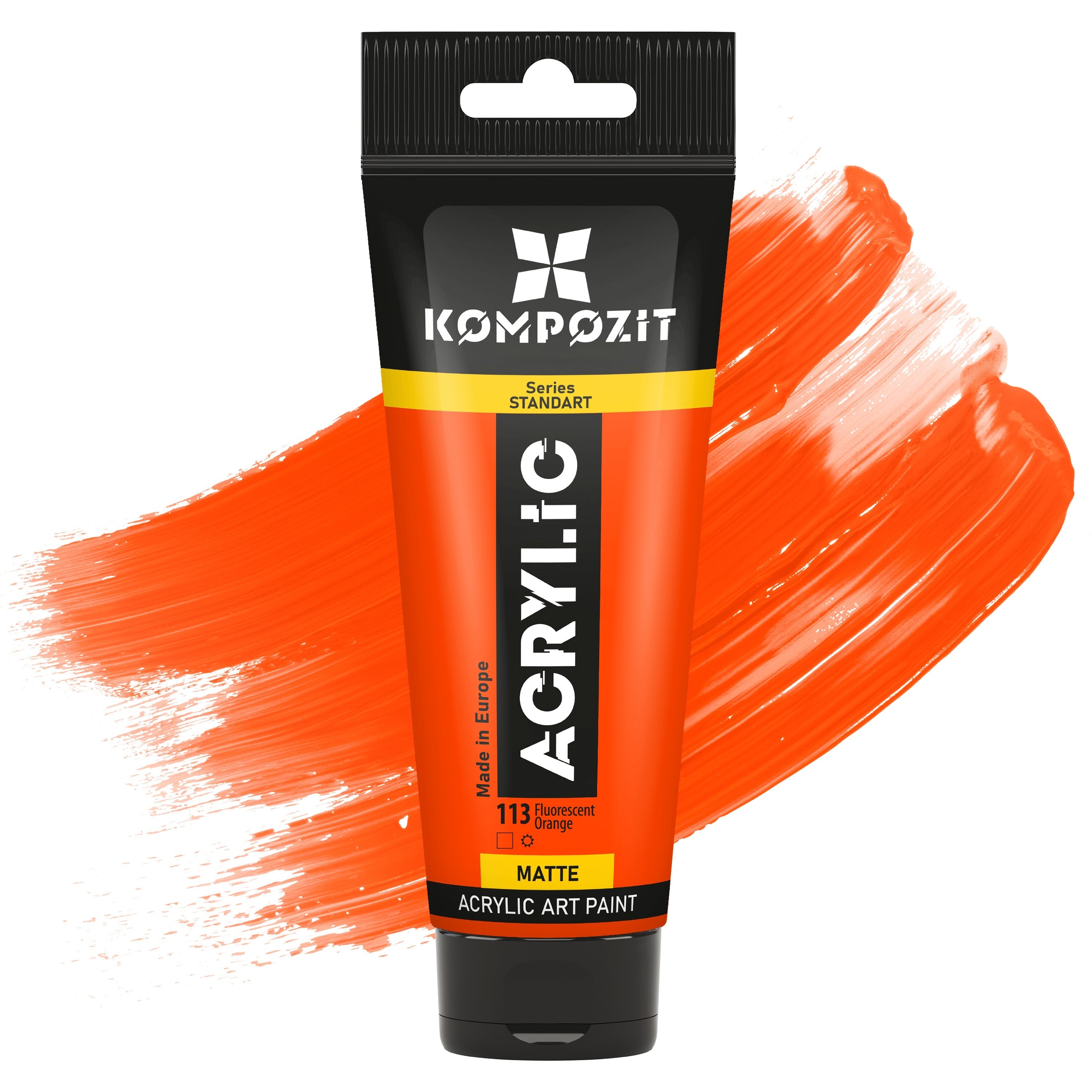 Kompozit STANDART Fluorescent Acrylfarbe 75 ml – 113 Fluoreszierendes Orange