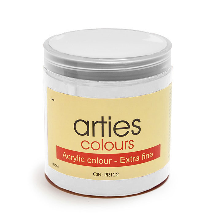 Arties Colours Acrylfarbe 250 ml – 45 Farbtöne - 5002 - Titanweiß