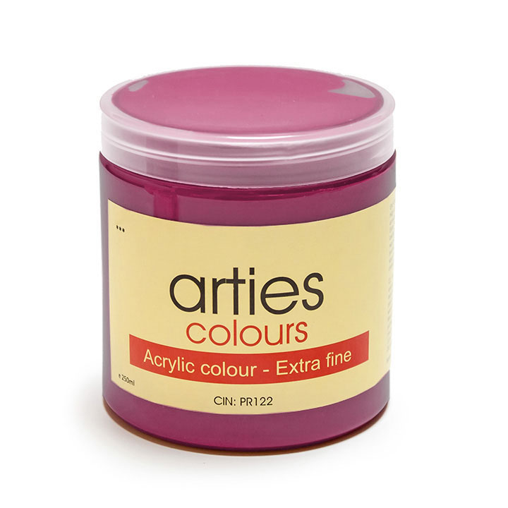 Arties Colours Acrylfarbe 250 ml – 45 Farbtöne - 5022 - Alizarinkarmin