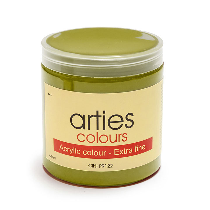 Arties Colours Acrylfarbe 250 ml – 45 Farbtöne - 5058 - Grüngold