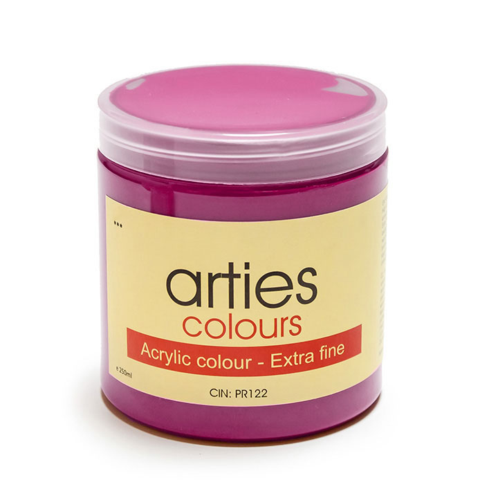 Arties Colours Acrylfarbe 250 ml – 45 Farbtöne - 5093 - Kardinalrot