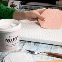 ARTMIE 3D Strukturpaste zum Modellieren für Reliefs auf Holz, Leinwand, Keramik, Fliesen und Glas.