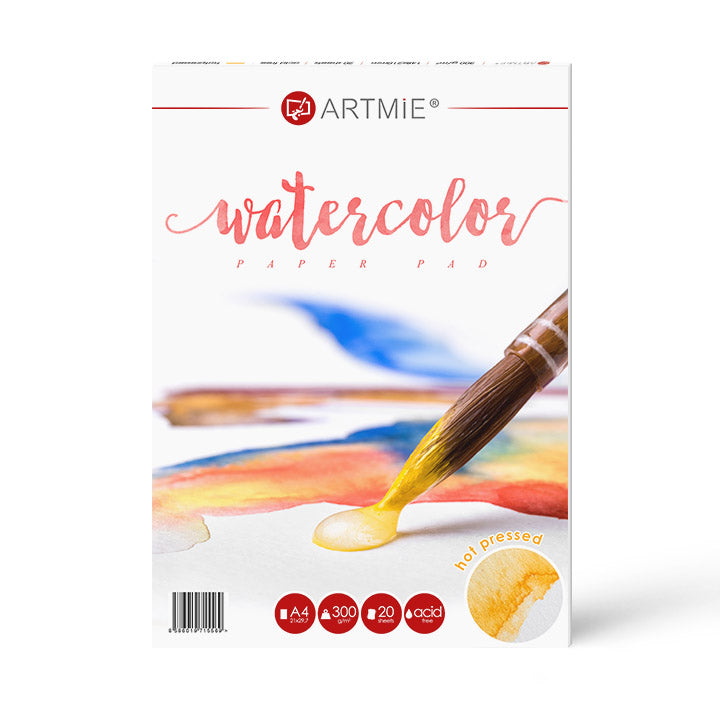 ARTMIE Aquarellblock Hot Press, 20 Blatt | verschiedene Formate — Bild 2