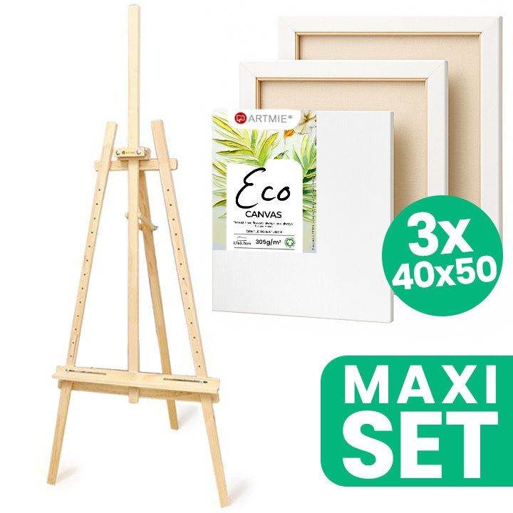 ARTMIE Atelier-Staffelei Set mit 3 ECO Keilrahmen 40x50 cm — Bild 2