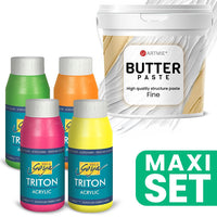 ARTMIE Butter 3D Paste und TRITON Acrylfarben Set - Fluoreszierende Farbtöne — Bild 1