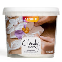 ARTMIE Cloudy Clay weiche, luftig-leichte Modelliermasse in Weiß zum Modellieren ohne Kleber.