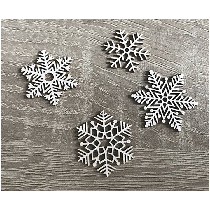 ARTMIE Lasergeschnittene Schneeflockenausschnitte aus Holz — Bild 2