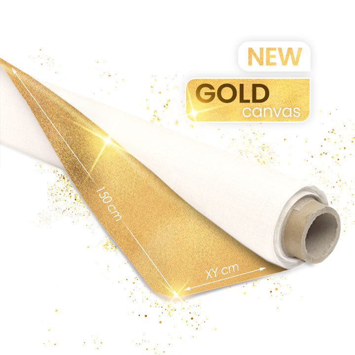 Goldene ARTMIE MIDAS Malerleinwand auf der Rolle für exklusive Kunstprojekte | ARTMIE