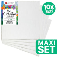 ARTMIE Mini-Leinwand Set für Hobby-Künstler – 10 Stück, 8x12 cm — Bild 2