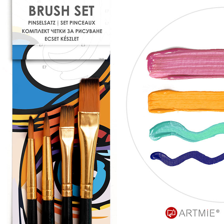 ARTMIE Synthetikpinsel-Set – Für Acryl, Aquarell und Ölmalerei — Bild 2