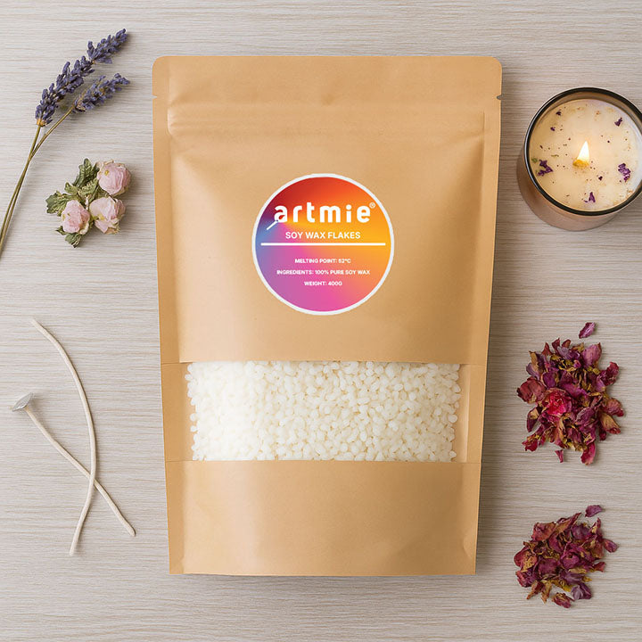 ARTMIE Unparfümiertes Sojawachs für Kerzen 400 g — Bild 7