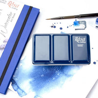 Сase für Aquarellfarben, metallisch, Indigo, 12 pan, ROSA GALLERY — Bild 5