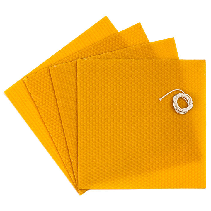 Bienenwachsplatten / 4er-Set – Gelb