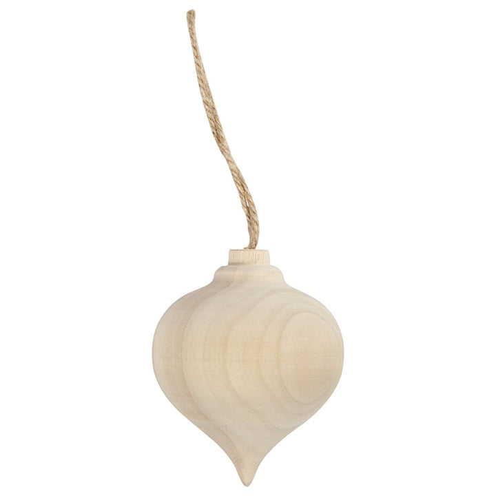 Birke Holz Teardrop Ornament — Bild 2