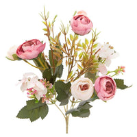 Blumenstrauß aus künstlichen Kamelien rosa 29 cm — Bild 2