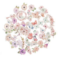 Boho Blumen und Schmetterlinge Papier Ausschnitte - Set von 50 — Bild 6