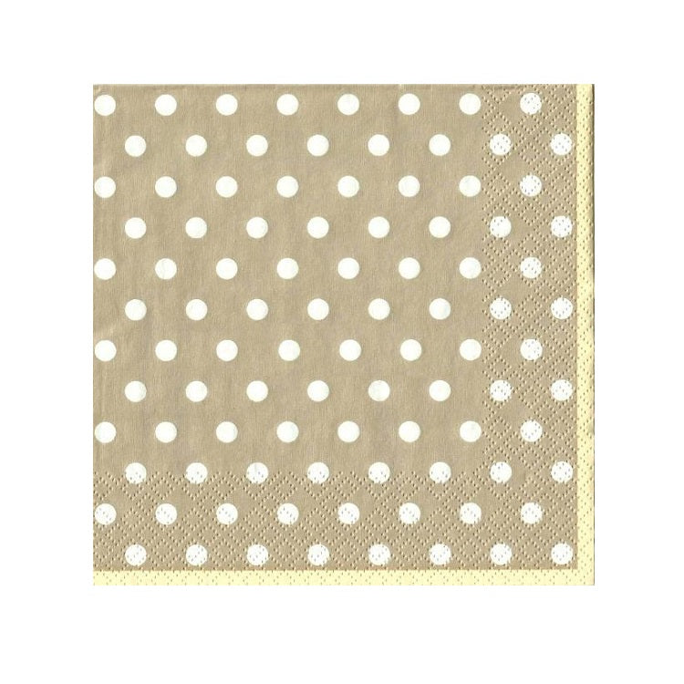 Braune Polka Dot Decoupage Servietten — Bild 1