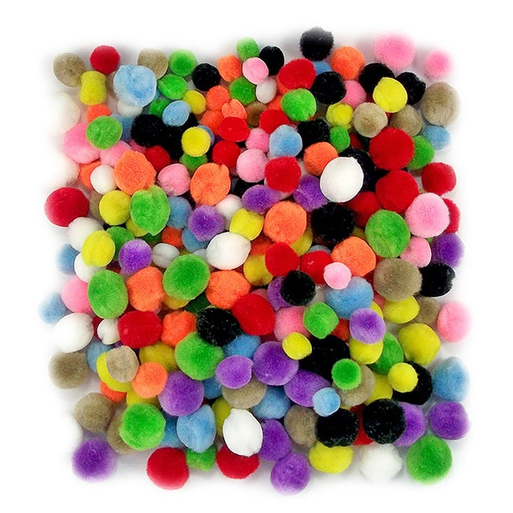 Bunte Acryl Pom Poms — Bild 1