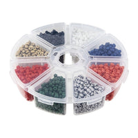 Bunte Perlen zum Basteln 8 x 15 g | 8 Farbtöne — Bild 1