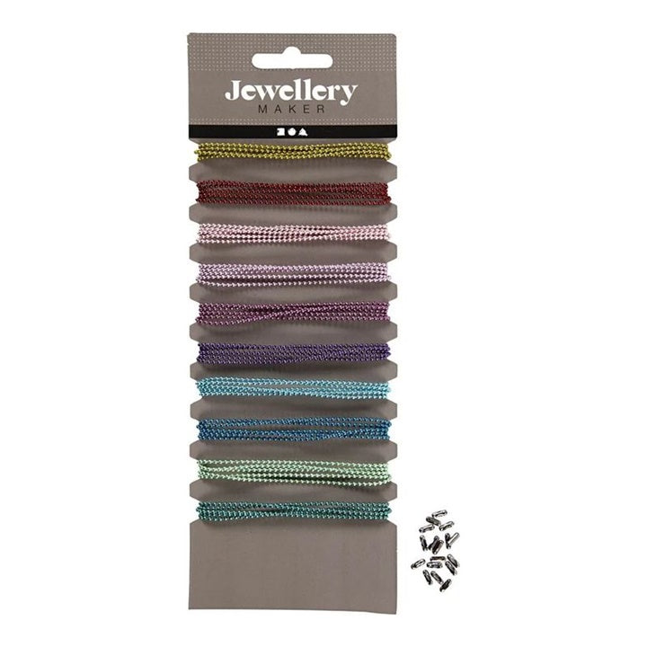 Bunte Perlenketten 10x80 cm - Mix aus Farben — Bild 6