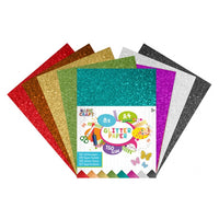 Buntes Glitzerpapier A4 - 8er-Set — Bild 1