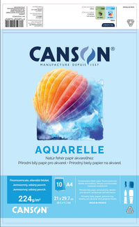 Canson Aquarellblock CP 224 g/m² 10 Blatt A4 geleimt